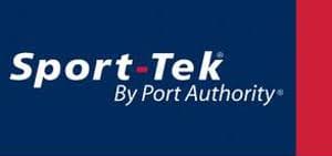 A blue background with the words port-tek by port authority in white.