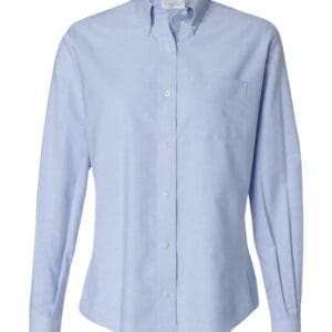 A light blue shirt with a button down collar.
