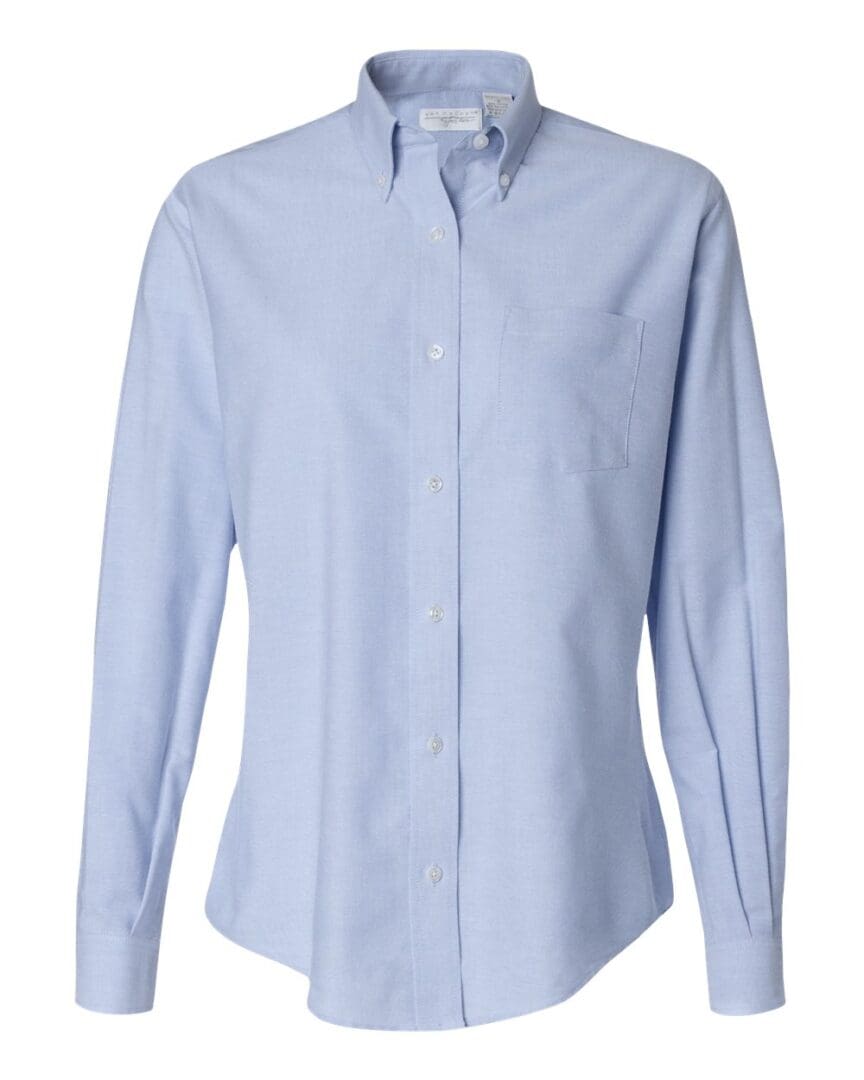 A light blue shirt with a button down collar.