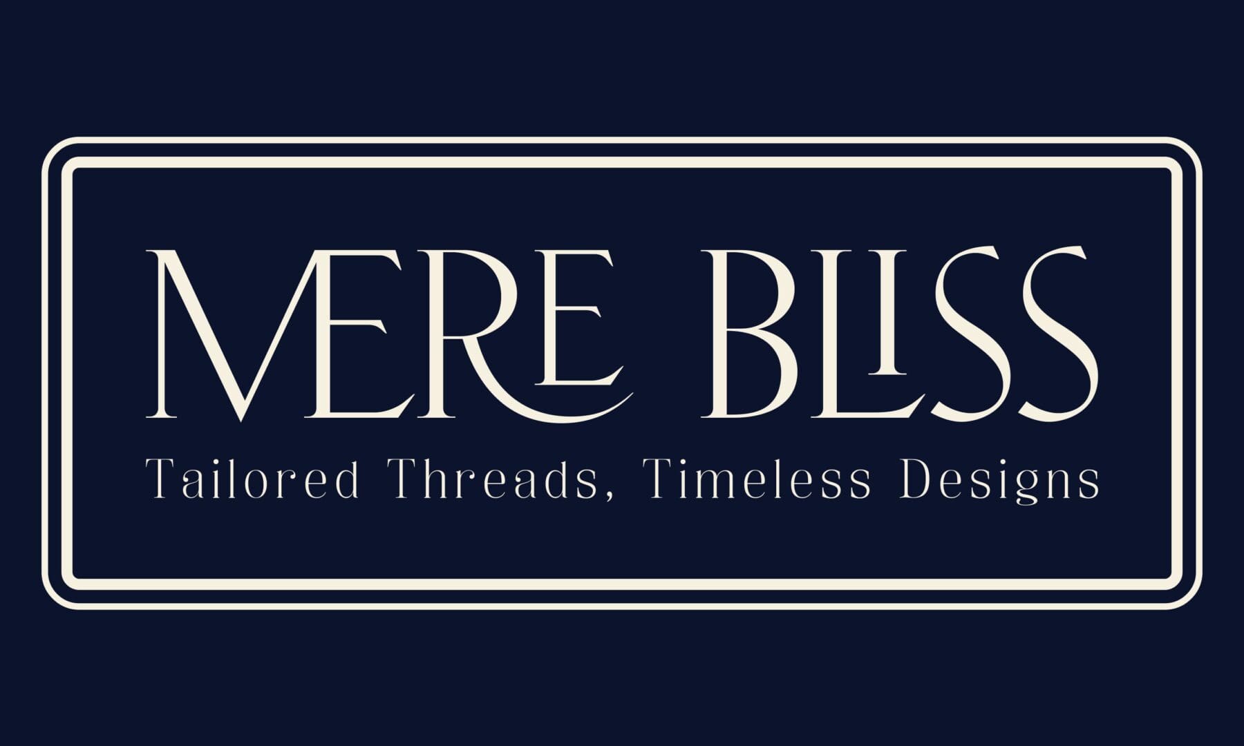 A blue banner with the words " revere bliss " in white lettering.